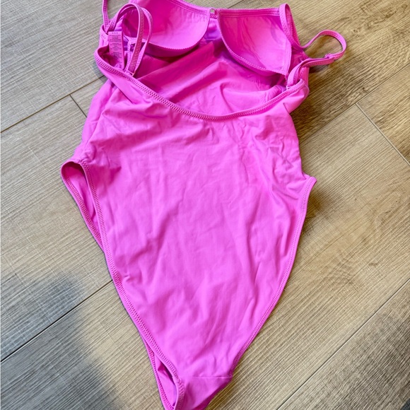 SKIMS Recycled Swim Cami One Piece Swimsuit in Neon Orchid | Medium - Picture 6 of 7